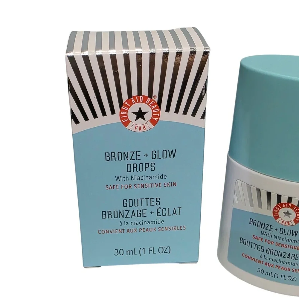 First Aid Beauty FAB Bronze + Glow Drops with Niacinamide 30mL 1oz New in Box